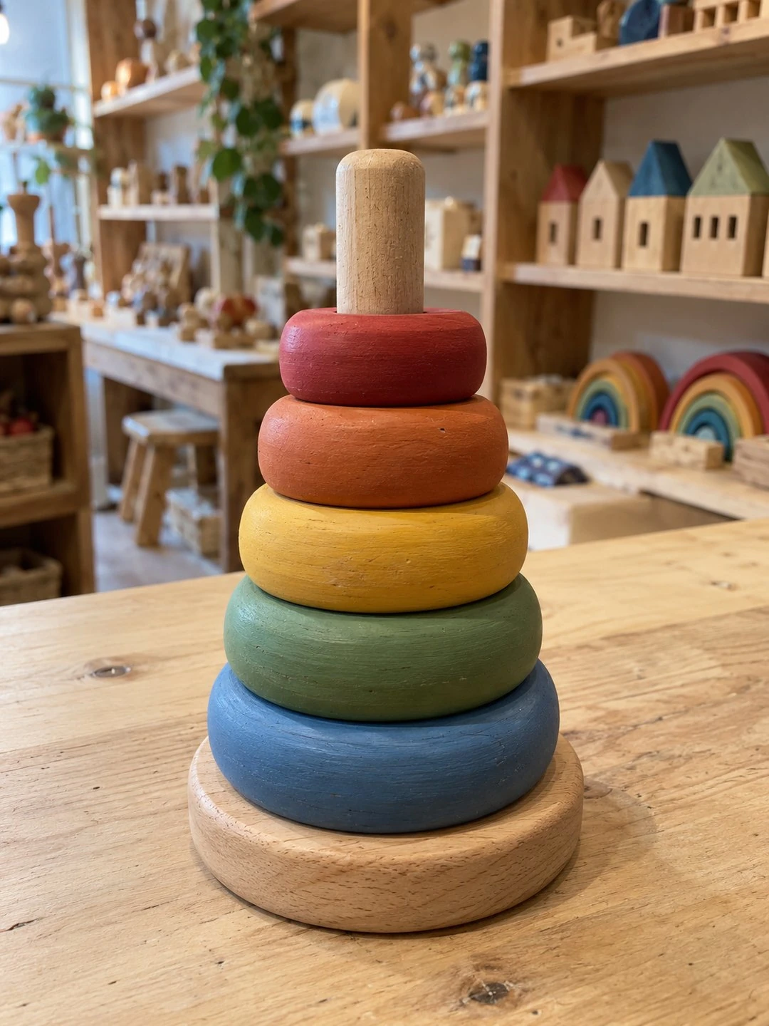 Stapelturm aus Holz